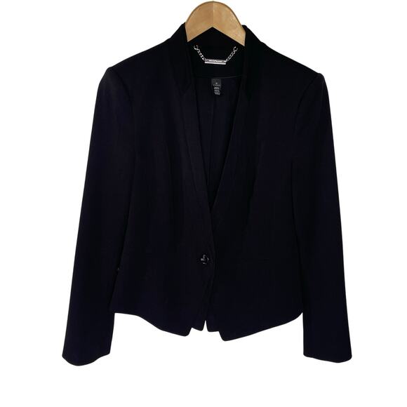 WHBM Women’s Single Button Black Blazer size 10 - Picture 1 of 4